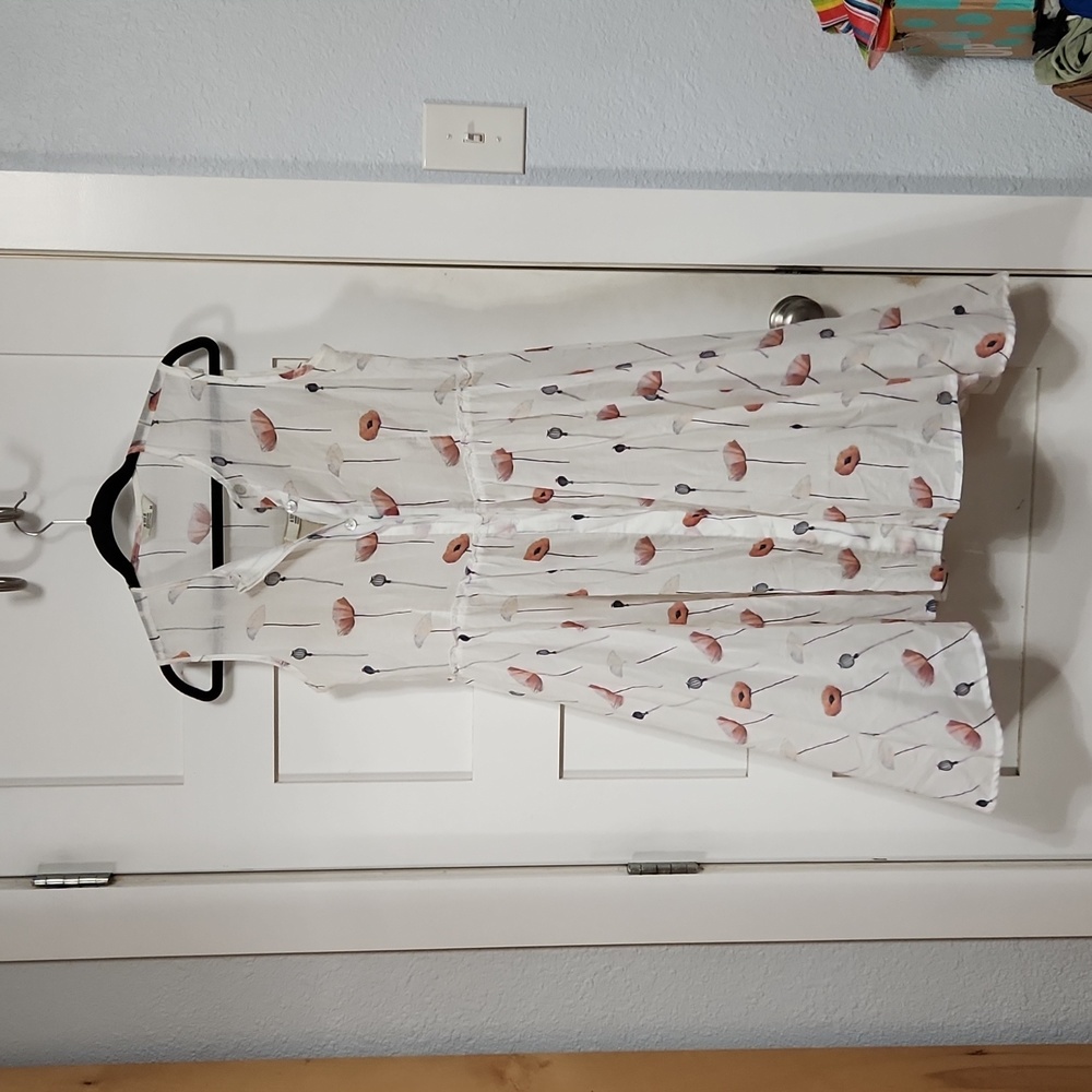 AtoZ Tees Poppy print flare dress in M